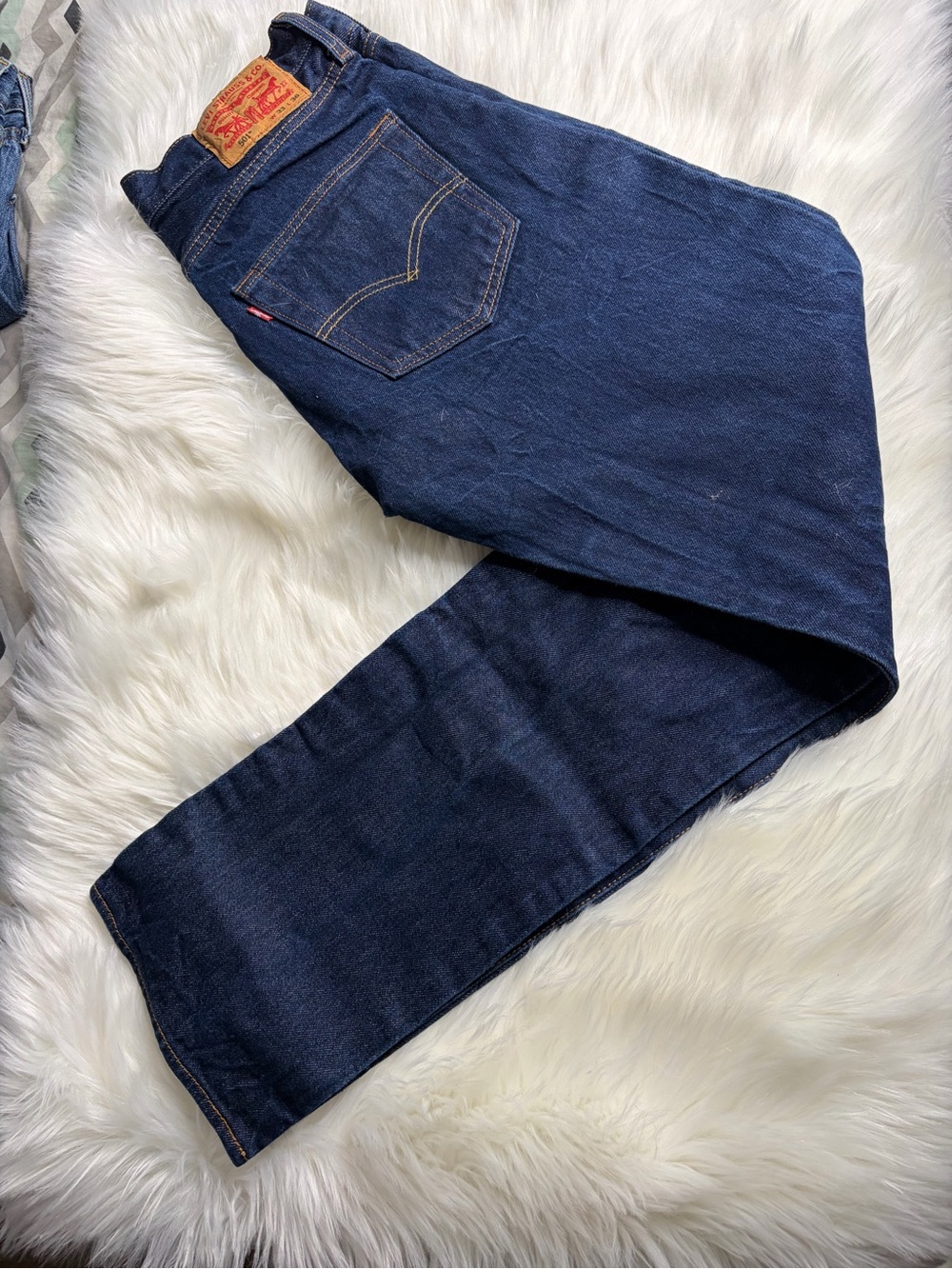 Men's Levi's 501 Dark Wash Jeans Size 33x36